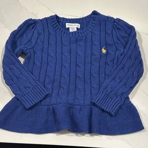 Ralph Lauren Royal Blue Cable Knit Sweater